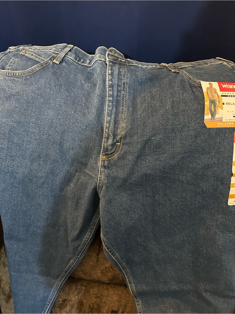 Wrangler Men’s Relaxed Denim Jeans - Dark Blue 40x32